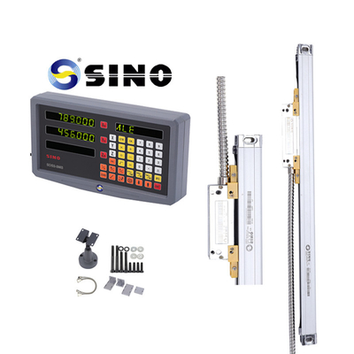 SINO Digitale Ablesung SDS 2-3MS 2 Achsen Metall-LCD Voll für Fräsmaschine DRO 0,005mm Auflösung Praktisch mit linearem Encoder