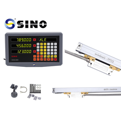 SINO Digitale Ablesung SDS 2-3MS 2 Achsen Metall-LCD Voll für Fräsmaschine DRO 0,005mm Auflösung Praktisch mit linearem Encoder