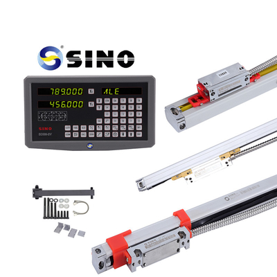SINO SDS6-2V DRO 2 Achsen Digitale Ablesung mit Metall LED-Kits Zwei lineare Encoder-Legeln für Fräsmaschine Drehmaschine