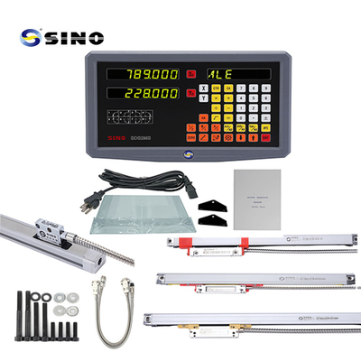 SINO SDS2MS 2 Achsen Digitales Ablesesystem DRO Multifunktionales System mit KA300 Linearskala für Drehmaschine