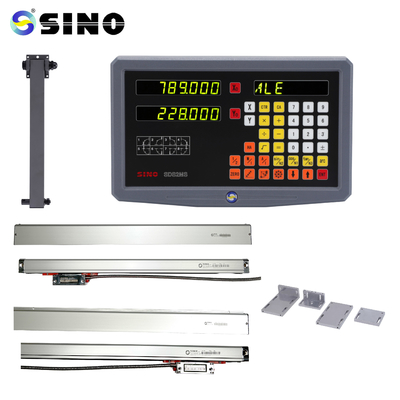 SINO TTL RoHS 2-Achsen Digitalanzeige SDS2MS für Drehmaschine, multifunktionale DRO-Messsysteme mit Linearmaßstab