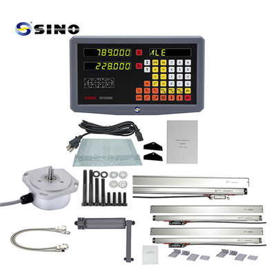 SINO 2-Achsen Drehmaschinen-Digitallesesystem SDS2MS AC 100-240V Multifunktionell mit Linearskala für Drehmaschinen und Fräsmaschinen